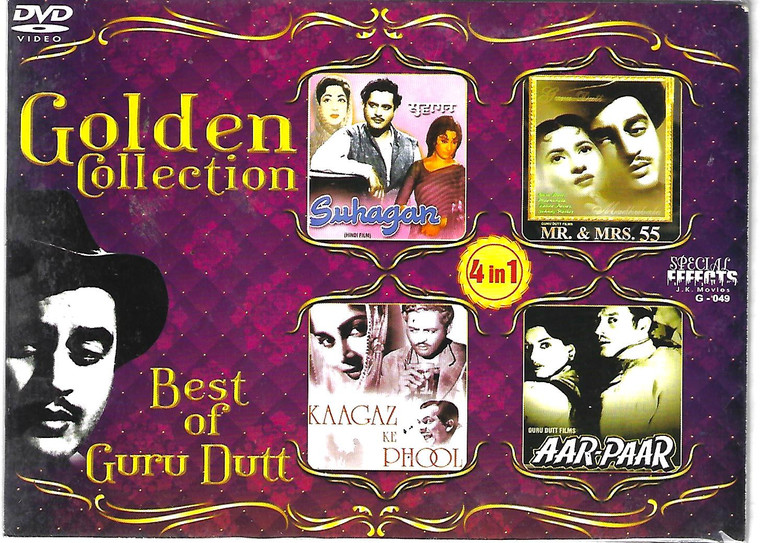 Golden Collection Guru Dutt-Suhagan,Mr.& Mrs.55,Kaagaz Ke Phool,Aar Paar  ( 4 IN 1 )