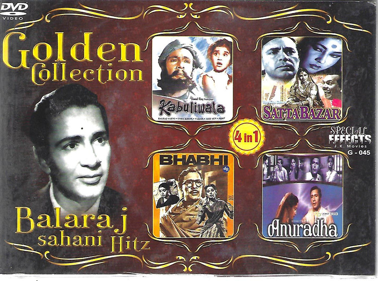 Golden Collection Balaraj Sahni-Kabuliwala,Bhabhi,Anuradha,Satta Bazar( 4 IN 1 )