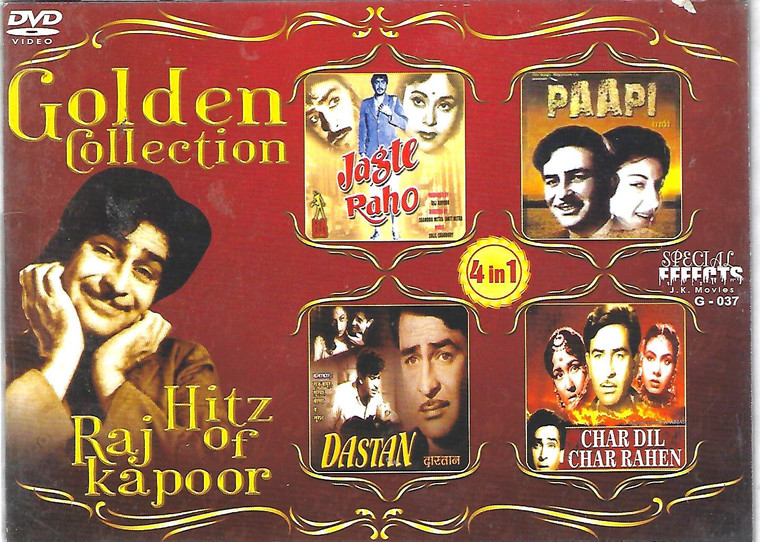 Golden Collection Raj Kapoor,Jagte Raho,Paapi,Dastan,Char Dil Char Rahen  (4 IN 1 )