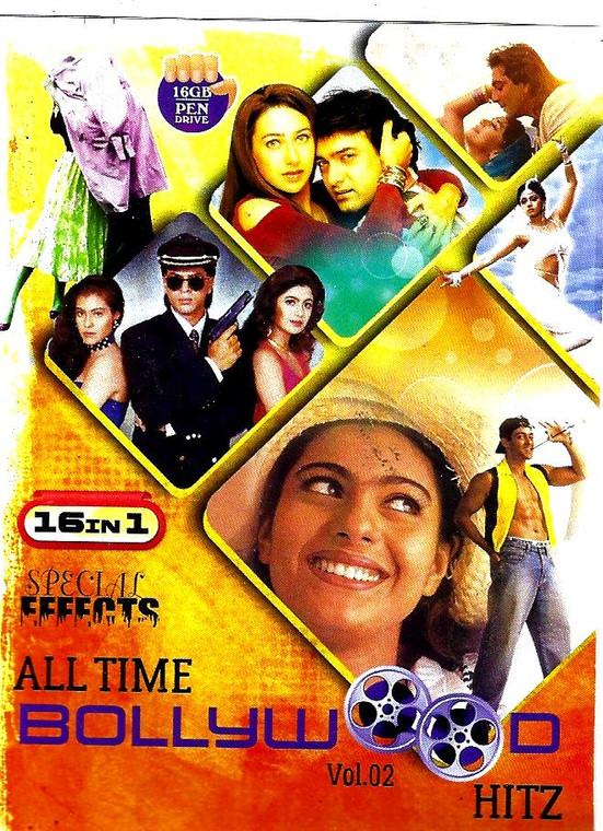 All Time Bollywood Hitz Vol .2  16  Movie In 1 USB
