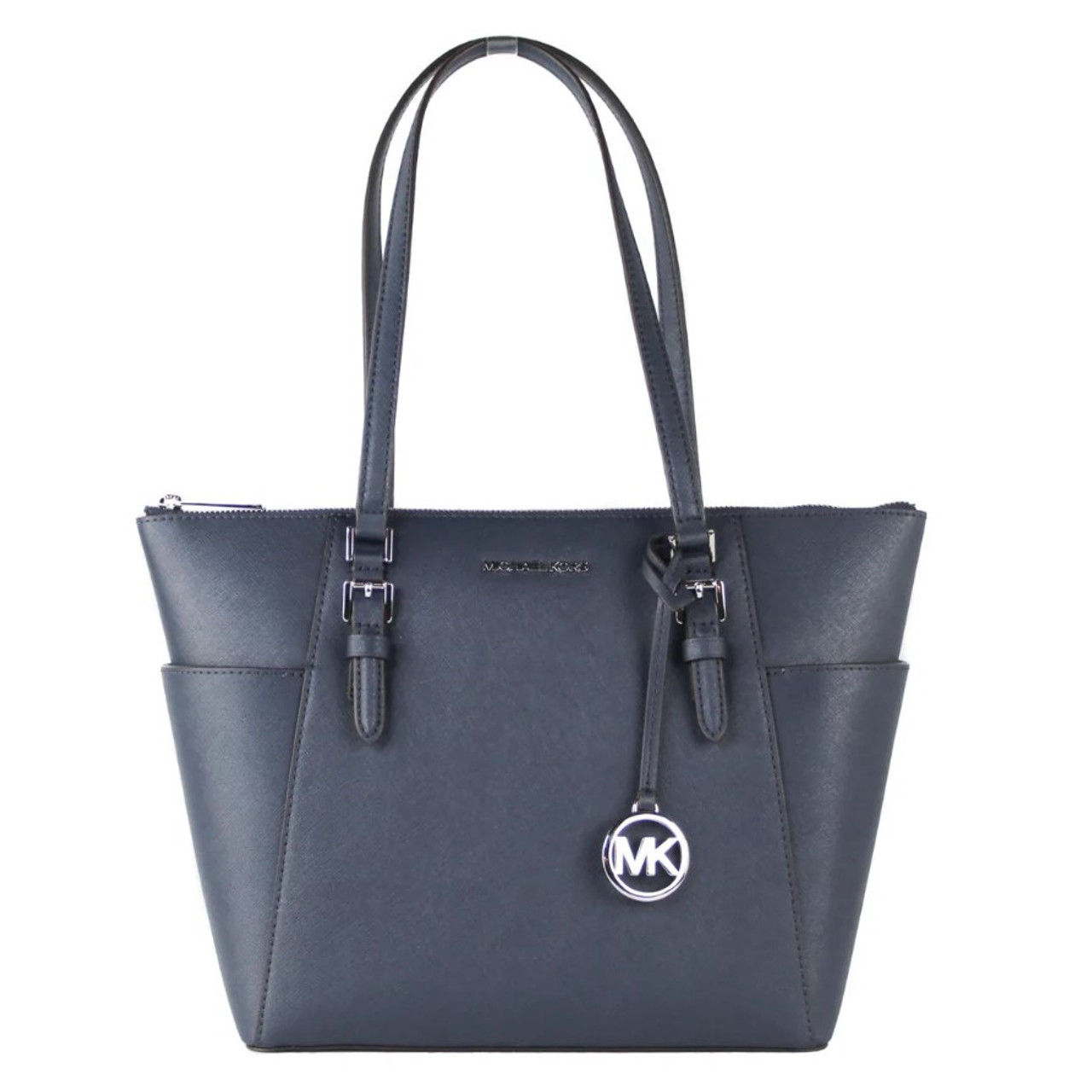 MICHAEL KORS tote shoulder bag JET SET TRAVEL 35T0STVL9L navy blue - Soledad