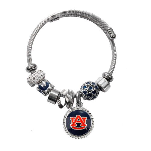 Sandol 3080 Auburn Bliss Adjustable Beaded Logo Charm Bracelet