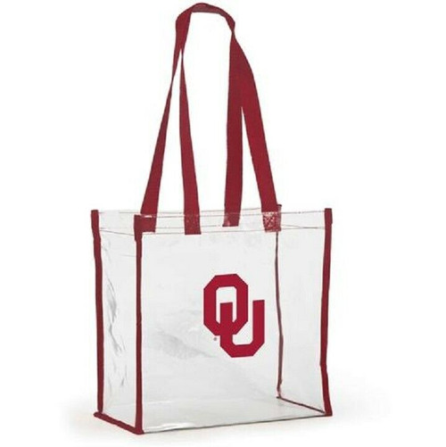 Oklahoma Sooners NCAA Licensed Clear Stadium Tote Purse Bag