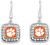 47274 Clemson Tigers Square Dangle Earrings with rhinestones