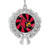 62007 Louisville Cardinals Peppermint Stripe Wreath Christmas Ornament