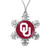 59715 Oklahoma Sooners Snowflake Christmas Ornament
