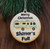 Wooden Christmas Ornament, Merry Christmas Shitter's Full Design, 3.25 in Diameter
