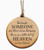 Wooden Christmas Ornament, "Because someone we love is in heaven there is a little bit of heaven in our home" Design, 3.25 in Diameter