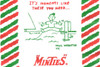 Iconic Minties waxed paper wrapper with cartoon