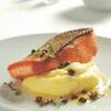 Atlantic Salmon Portions With Skin On Served on a plate