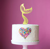 Cake Topper Mermaid Tail Gold Plated  Displayed On A  Cake