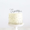 Silver Cake Topper Congratulations