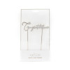 Silver Cake Topper Congratulations