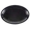 Reusable Black Oval Plastic Platter 16"