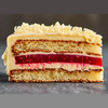 Vanilla Sponge & Raspberry Cake Slice View