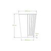 Biopak Black Double Wall Biocups 255ml 8oz Dimensions