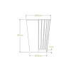 Biopak Black Double Wall Biocups 255ml 8oz Dimensions