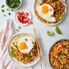 Fried Rice Salad with Bacon & Egg