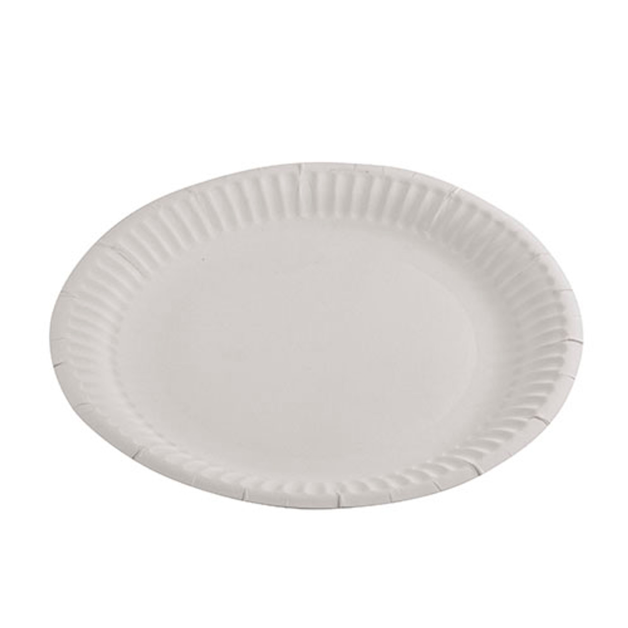 Round 9 Inch White Paper Plates x 50 