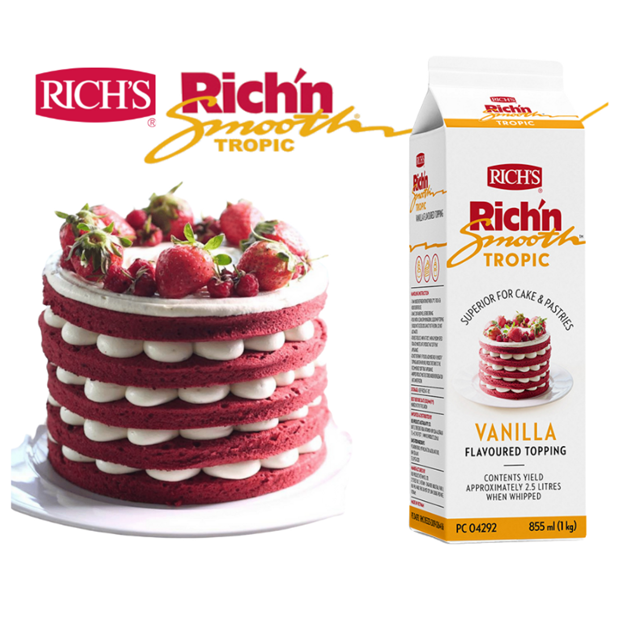 RICH'S FROZEN RICH'N SMOOTH TROPIC VANILLA FLAVOUR 1KG – My Delicious Cake  & Decorating Supplies