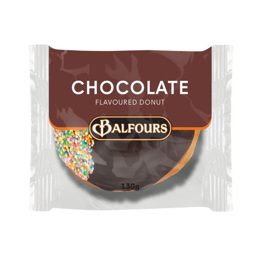 Balfours Chocolate Donut Individually Wrapped 130g Padstow Food Service Distributors