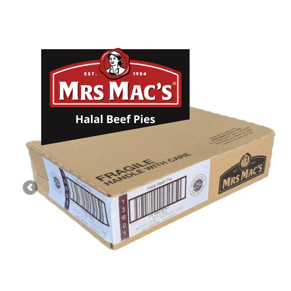 Mrs Mac's Halal Beef Pie 175g 12 Pack Padstow Food Service Distributors