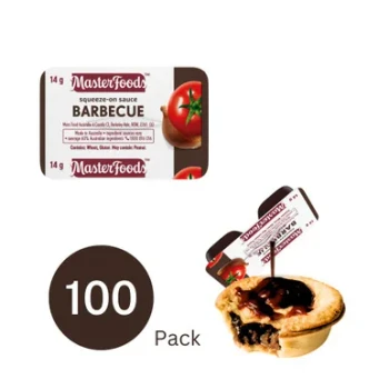 MasterFoods BBQ Sauce Squeezy Portions 100 Pack
