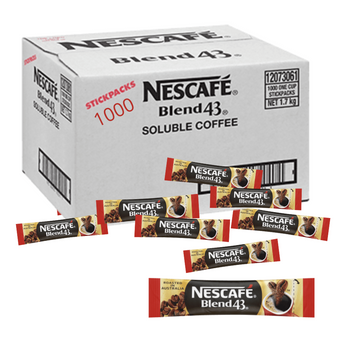 Nescafe Blend 43 Coffee Stick Portions 1000 Bulk Pack foodservice product