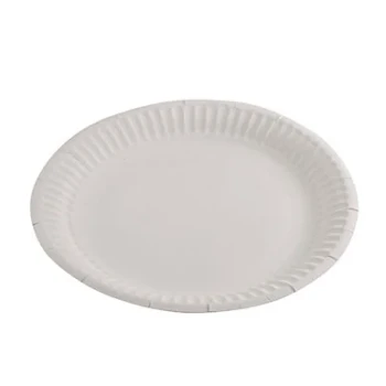 Round 9 Inch White Paper Plates x 50