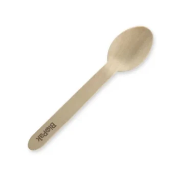 Biopak Coated Wooden Dessert Spoons 100 Pack