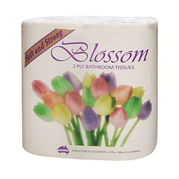Toilet Paper 2Ply 48 Rolls x 250 Sheet - Blossom Toilet Paper 2Ply 48 Rolls x 250 Sheet - Blossom