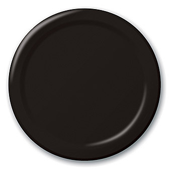 Black Plastic Dinner Plates 230mm