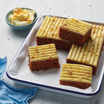 Sara Lee Carrot Tray Slab Cake Sliced View