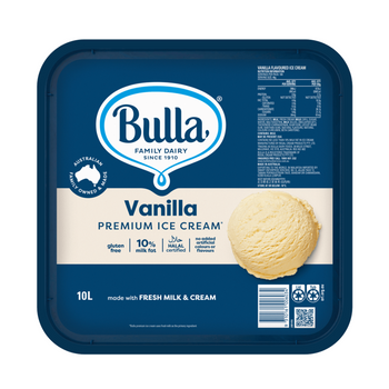 Bulla Real Dairy Vanilla Ice Cream Lid View
