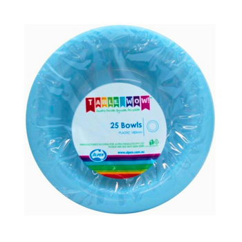 Bowl Plastic 172mm Light Blue Pastel 25 Pack - Alpen