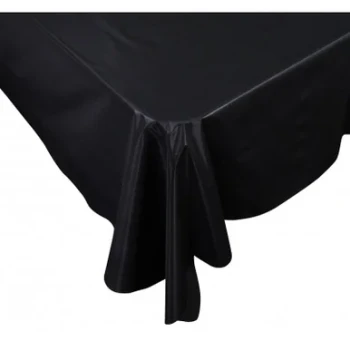 Tablecloth Black Rectangle Plastic