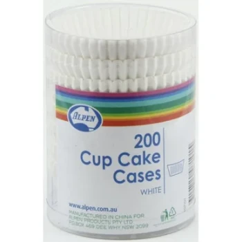 White Cupcake  Cases 200 Pack