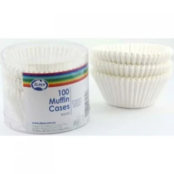 Muffin Cases White 100 Pk - Alpen