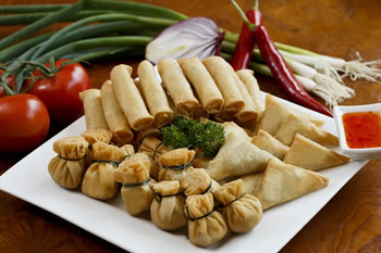 Emperor Entertainer Pack Asian finger food served on platter