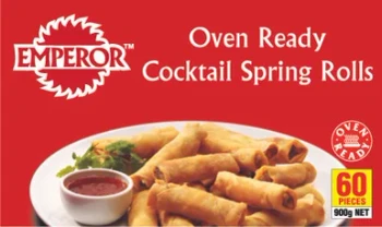 Emperor Cocktail Ovenable Spring Rolls 60 x 15g Front Of Pack