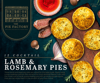 Cocktail Lamb & Rosemary Pies 12 Pack