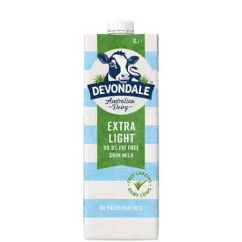 Devondale Long Life Skim Milk  Carton 10 x 1 litre