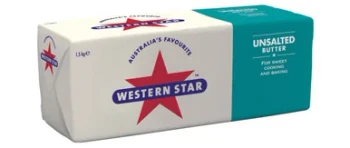 Western Star Unsalted Butter 8 x 1.5kg Western Star foodservice butter