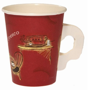 Alfresco Cardboard Cup With Handle 8oz x 50 Pack