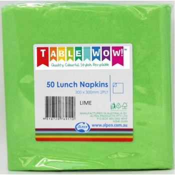 Serviettes Lime Lunch 2Ply 100 - Alpen