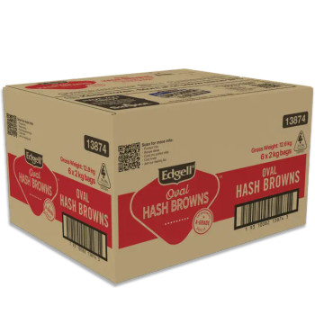 Edgell Hash Brown Ovals 6 x 2kg Carton