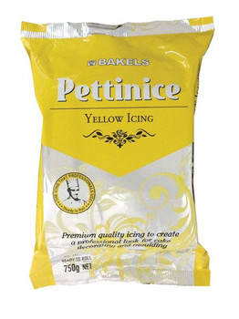 Bakels Pettinice RTR yellow ready-to-roll fondant icing 4.5kg carton