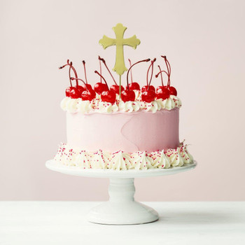 Cake Topper Gold Plated Cross On A Cake Cake Topper Gold Plated Cross On A Cake