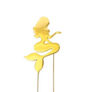 Mermaid Cake Topper Gold Plated