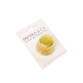 Mini Gold Baking Cups 50 Pack
